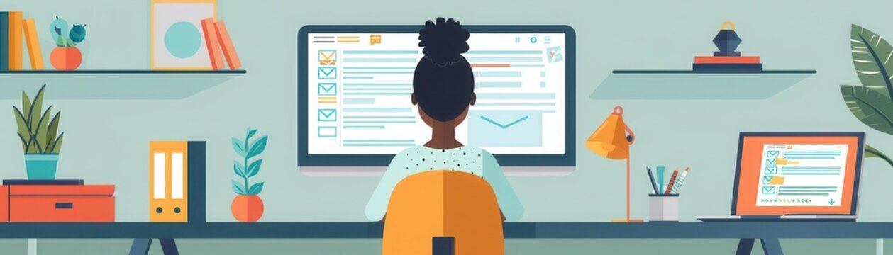 Teacher managing online quizzes, guiding students through interactive assignments, effective remote learning solutions