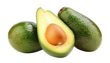 Fresh and ripe avocados showcasing vibrant green skin and creamy texture, perfect for healthy dishes and culinary creations.