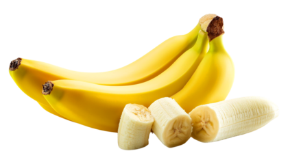 Fresh and ripe bananas with a smooth yellow skin, ideal for healthy snacks, smoothies, or baking. Perfect for various recipes.