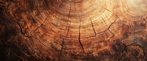 Naklejka premium Close-up of a Tree Trunk's Grain