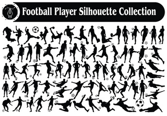 Football Players Silhouettes Bundle Graphic 