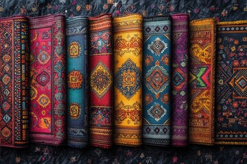 Vibrant Ethnic Patterns Showcasing Intricate Details and Rich Colors