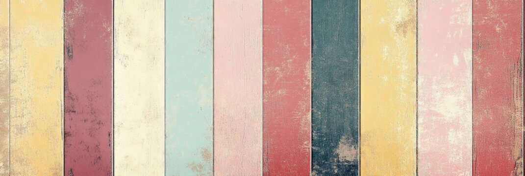 Nostalgic Charm: Retro Stripes in a Vibrant Palette of Bold and Pastel Colors