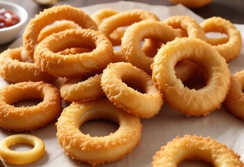 fresh fried onion rings, ai