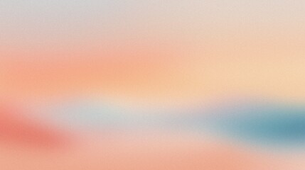 Obraz premium Soft pastel gradient background. Abstract blurred background featuring gentle color transitions in pink, orange, blue and white. Ideal for branding, website design or social media.