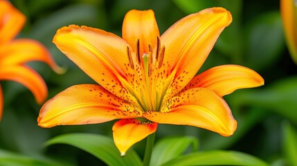 Obraz premium Close-Up Of A Vibrant Tiger Lily