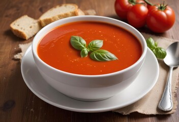tomato soup in bowl, ai