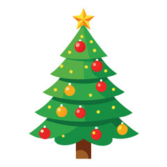 christmas tree isolated on white