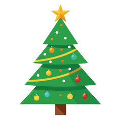 christmas tree isolated on white