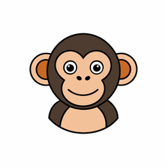 Chimpanzee art vector illustration