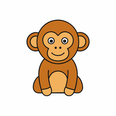 Chimpanzee art vector illustration