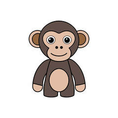 Chimpanzee art vector illustration