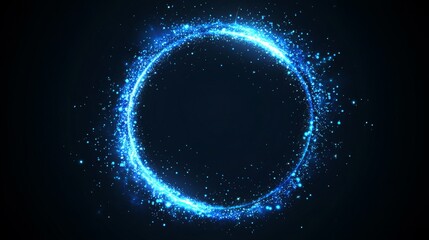 Fototapeta premium Abstract Blue Particles Sphere Circle Background