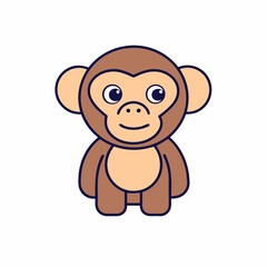Chimpanzee art vector illustration
