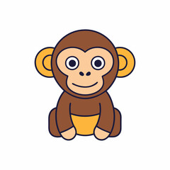 Chimpanzee art vector illustration