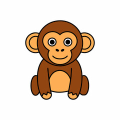 Obraz premium Chimpanzee art vector illustration