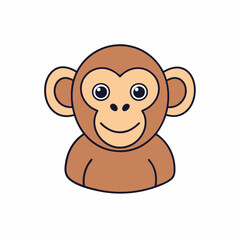 Obraz premium Chimpanzee art vector illustration