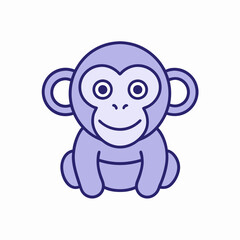 Fototapeta premium Chimpanzee art vector illustration