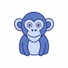 Chimpanzee art vector illustration