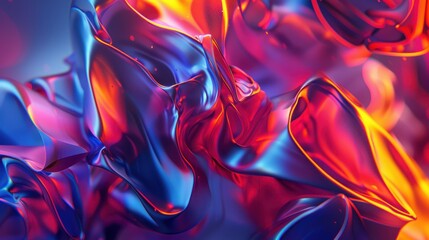 Obraz premium Abstract Liquid Flowing in Vibrant Colors