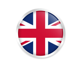 Flag of United Kingdom. Round flag. Flag icon. circle flag icon logo vector illustration eps