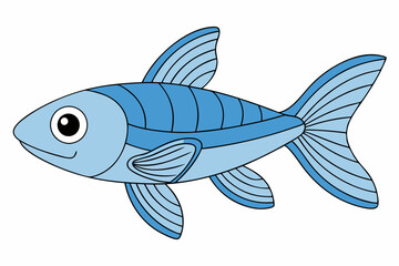 Create a fish Danio  art vector illustration