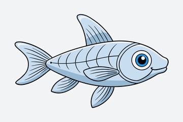 Create a fish Danio  art vector illustration