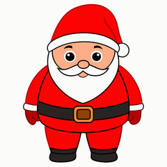 Santa Claus matching red pants featuring a red color Santa look holiday season  art vector illustration