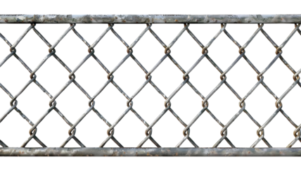 Chain link fence, cut out