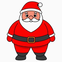 Santa Claus matching red pants featuring a red color Santa look holiday season  art vector illustration