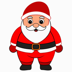 Santa Claus matching red pants featuring a red color Santa look holiday season  art vector illustration