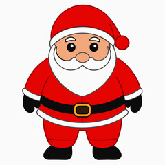 Santa Claus matching red pants featuring a red color Santa look holiday season  art vector illustration