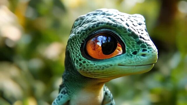 baby dinosaurus or dragon with big eyes