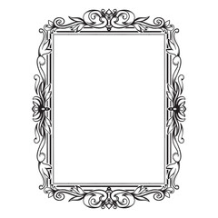 Vintage Frame With A Floral Design Retro Ornamental