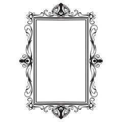 Vintage Frame With A Floral Design Retro Ornamental