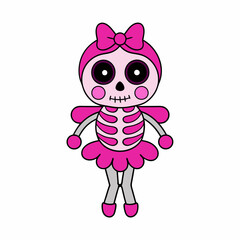 Single Catrina Skeletons art vector illustration