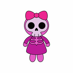 Single Catrina Skeletons art vector illustration