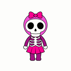Single Catrina Skeletons art vector illustration