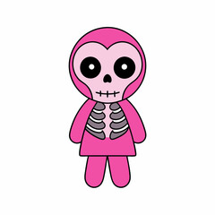 Single Catrina Skeletons art vector illustration