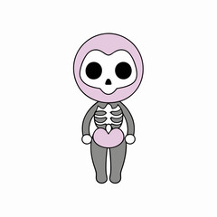 Single Catrina Skeletons art vector illustration