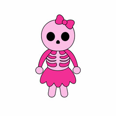 Single Catrina Skeletons art vector illustration