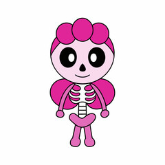 Single Catrina Skeletons art vector illustration