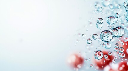 Illustration of water molecules being absorbed by body cells