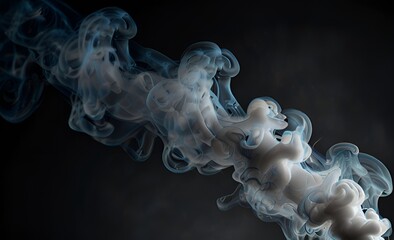 smoke, fog, haze , on a completely black background for overlaying the screen.
