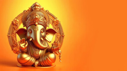 Illustration of Lord Ganpati or Ganesha for Ganesh Chaturthi festival