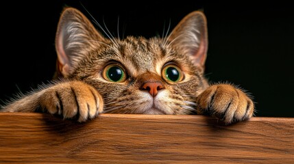 Adult Tabby Cat Lying On Its Paw, Looking At The Camera