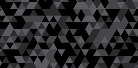Geometric modern square vector surface square triangle creative pattern. Black texture art banner, web and template low polygon background.
