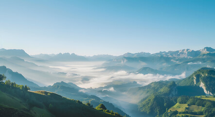 Mountains in the clouds