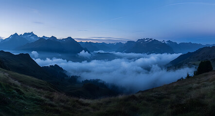 Mountains in the clouds