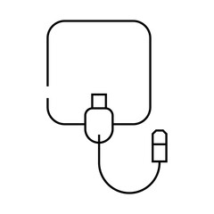 electrode of stimulator line icon vector. electrode of stimulator sign. isolated contour symbol black illustration
